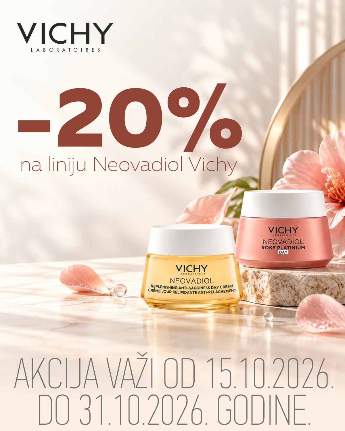 20% popusta na Vichy Neovadiol liniju. 20% popusta na Vichy Neovadiol liniju.